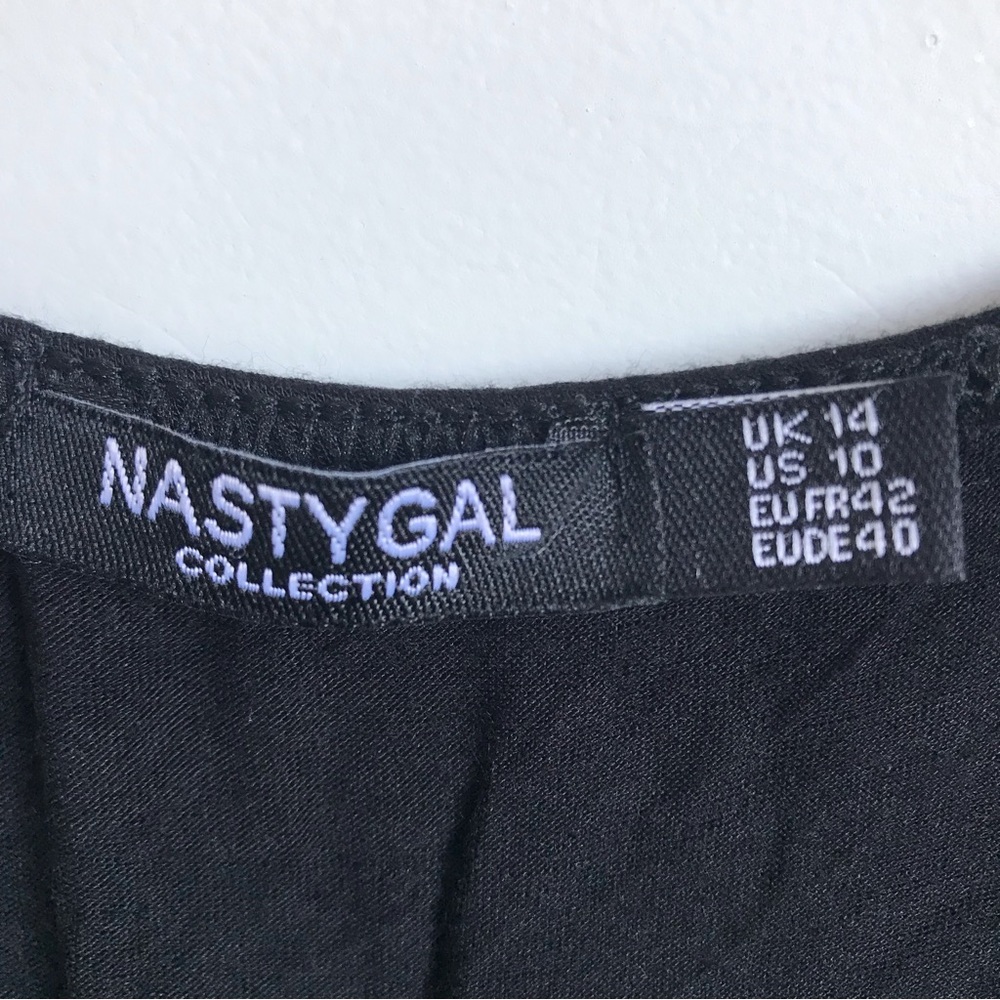 Nasty Girl Women’s Black Sleeveless Long Dress Size 14 with Side Slit - Picture 3 of 4